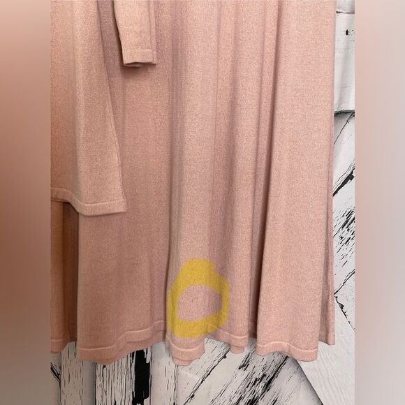 Peruvian Connection V-Neck Peplum Sweater & Skirt Set Blush M - Picture 5 of 10